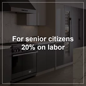 For senior citizens 20% on labor